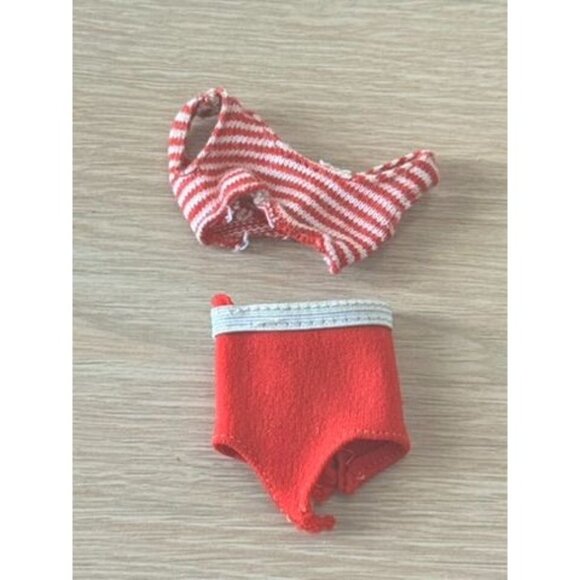 VTG 1960s Skooter Red Original Striped Bikini Skipper Barbie Mattel TLC - Picture 1 of 3